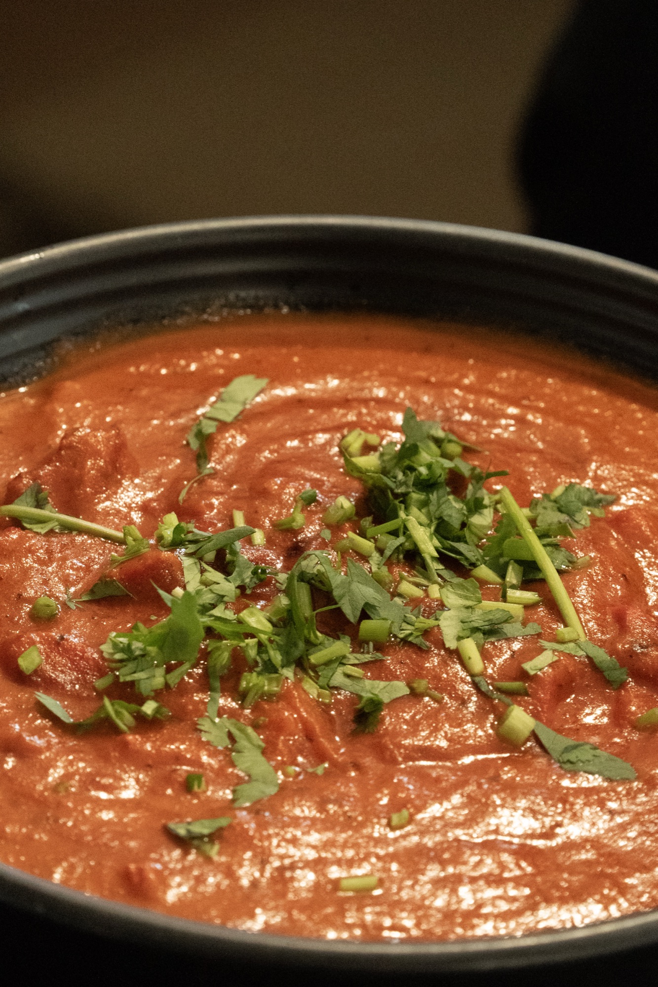 Chicken tikka masala — velvety tomato curry with fresh cilantro